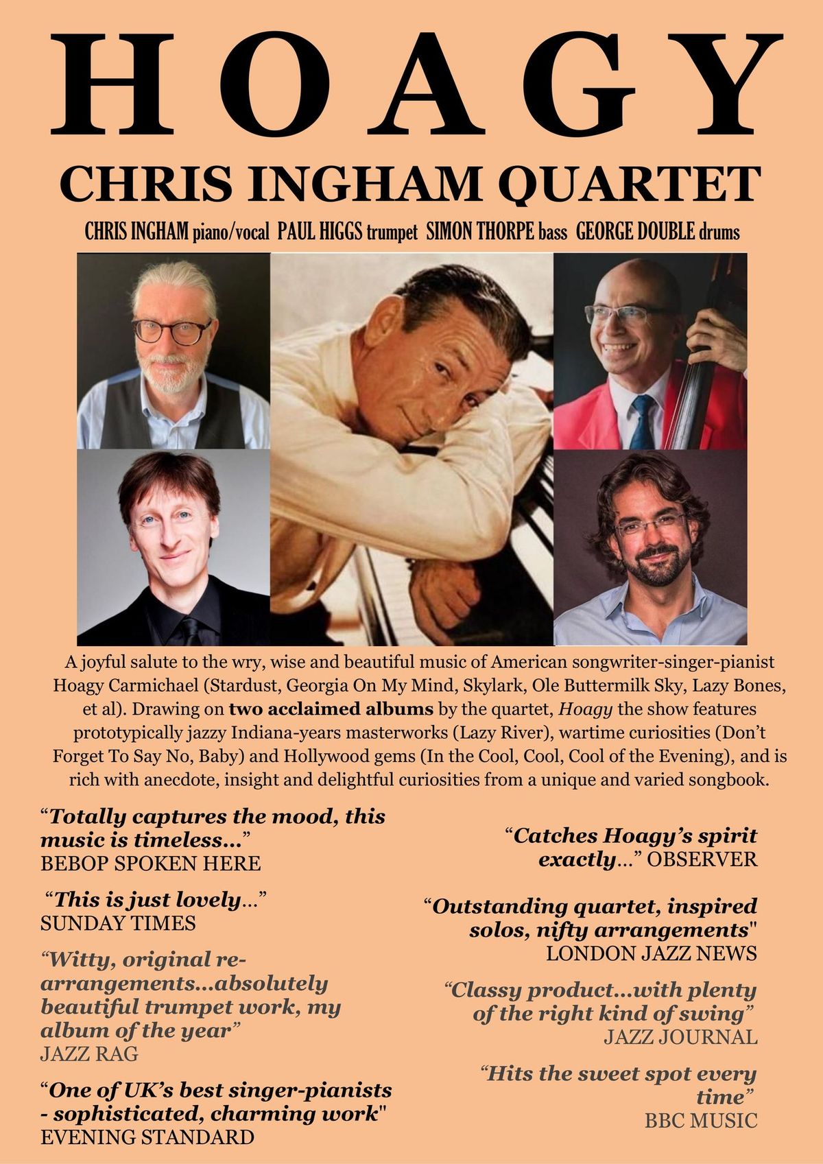 Southwold Jazz Club ~ Hoagy - Chris Ingham Quartet