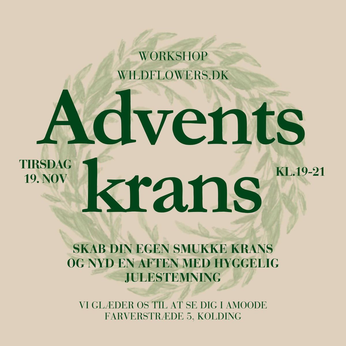 Adventskrans Workshop\ud83c\udf3f\u2764\ufe0f\ud83c\udf3fhos AMOODE 