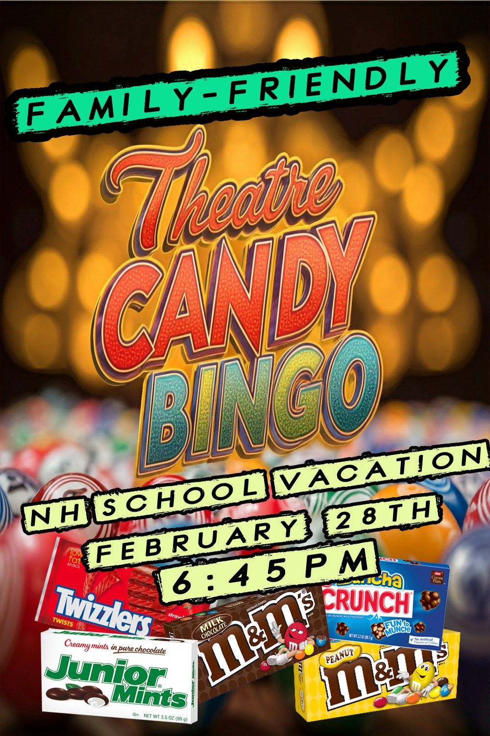 LIVE THEATER-CANDY BINGO!!! Hosted by Wendy!!!!