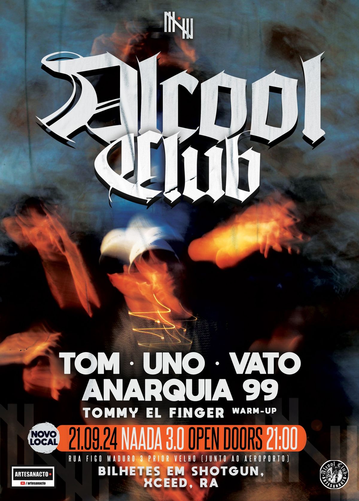 ALCOOL CLUB ao vivo em Lisboa, NAADA 3.0 \u2014 abertura c\/ UNO, TOM, VATO & ANARQUIA 99