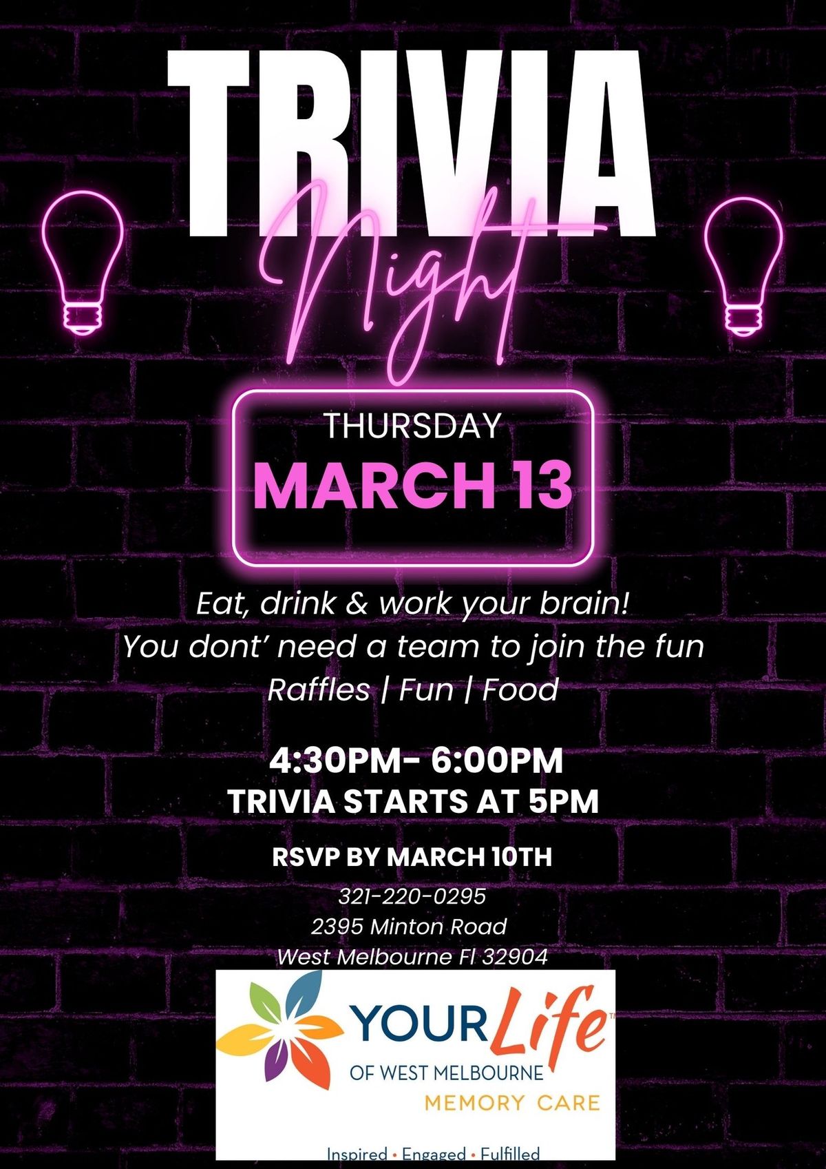 Quarterly Trivia Night at YourLife