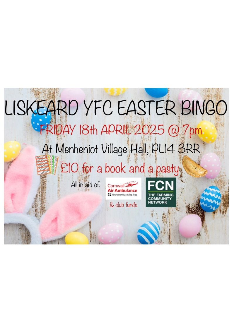 Liskeard YFC Easter Bingo 