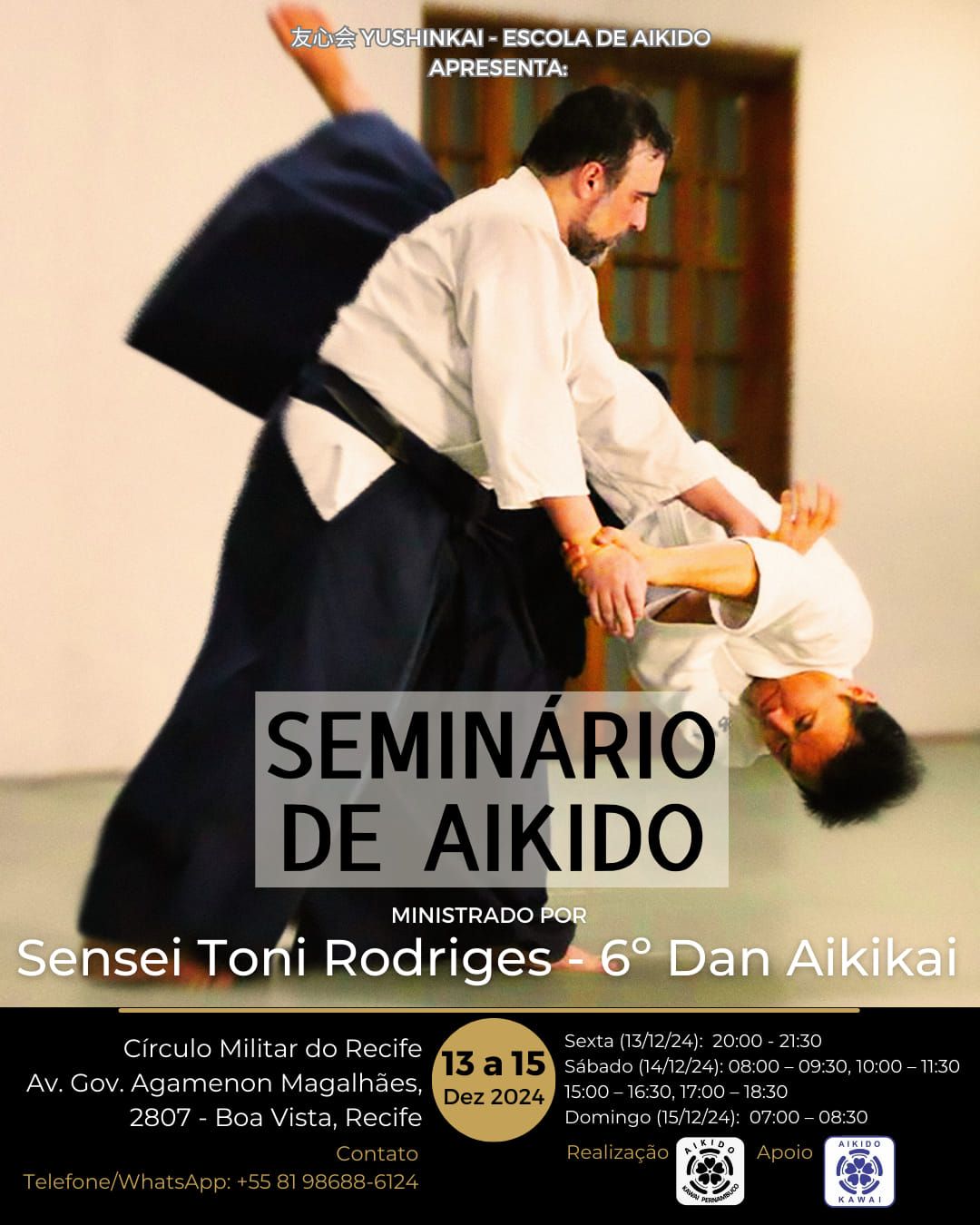 Semin\u00e1rio de Aikido com o Sensei Toni Rodrigues - 6\u00b0 Dan Aikikai