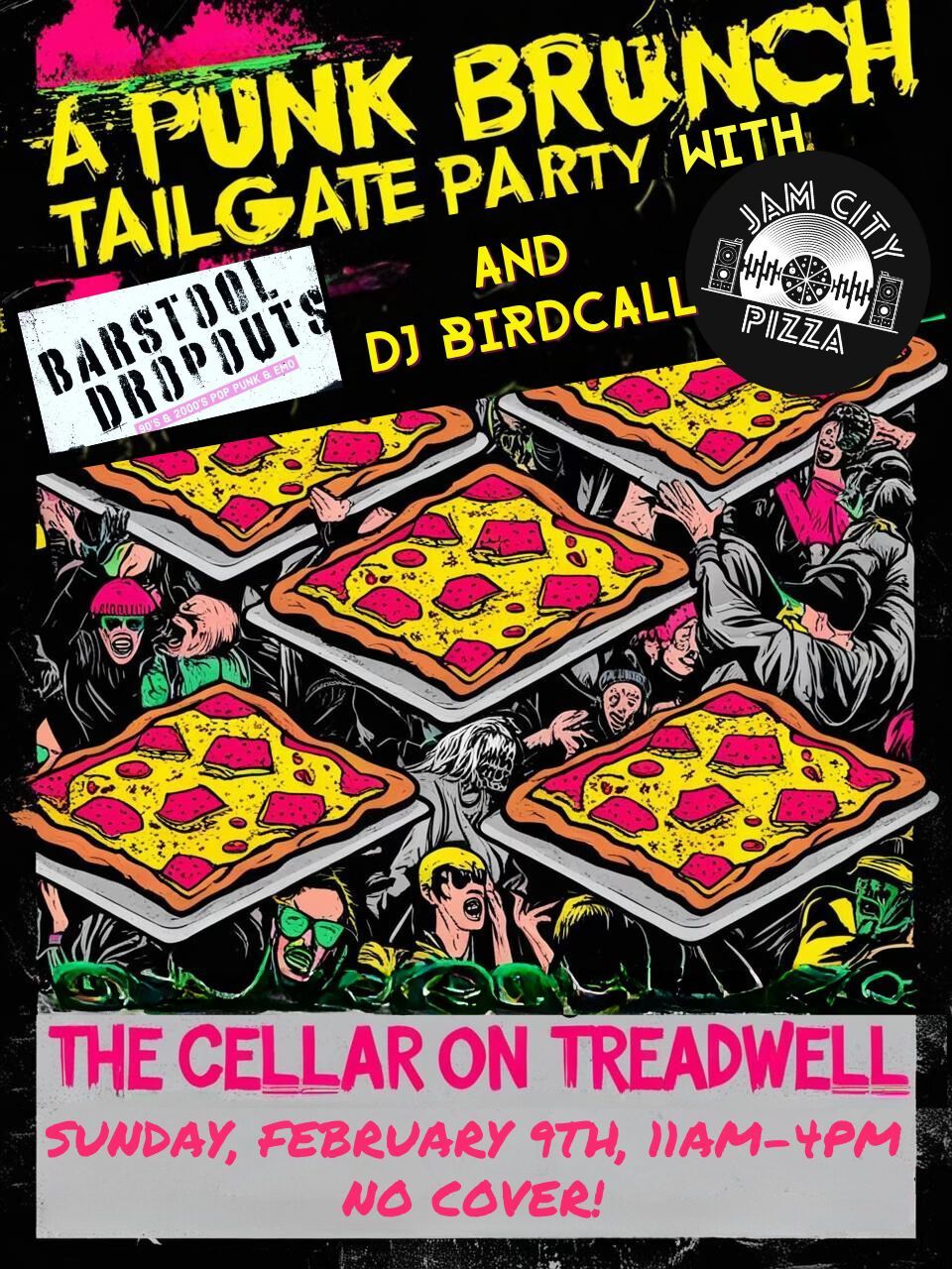 Inaugural Punk Brunch Tailgate Party with Barstool Dropouts & DJ  Birdcall @ The Cellar on Treadwell