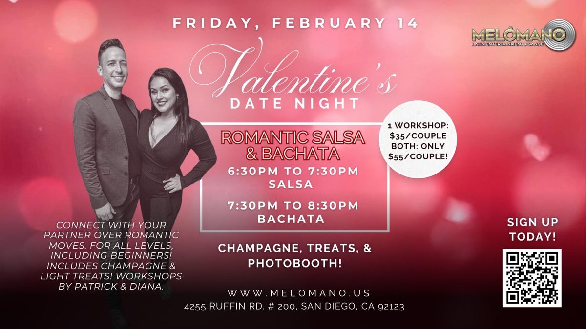 Valentines Date night! Salsa and Bachata Classes for Couples! 2\/14