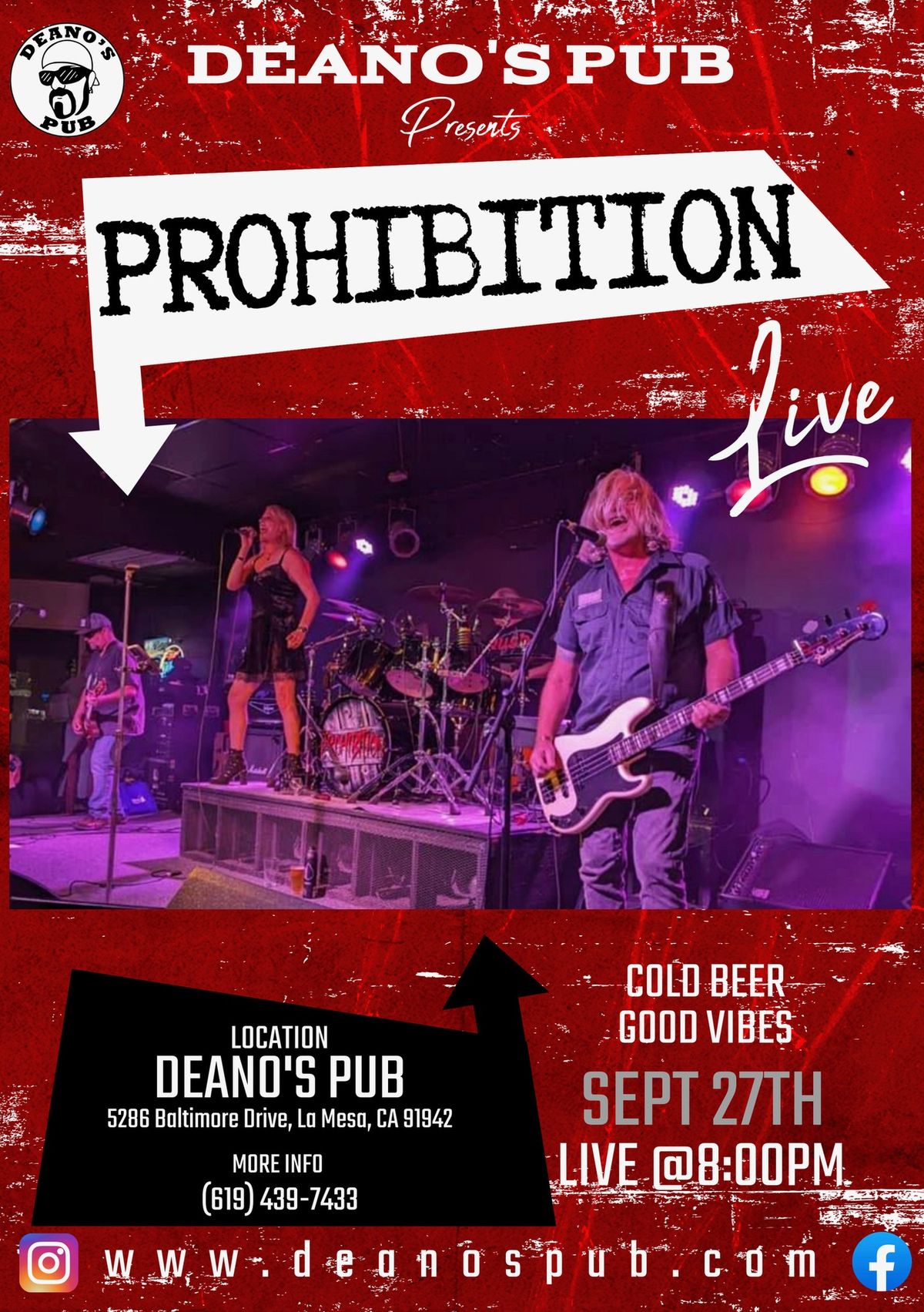 Deano's Live Music - Prohibition