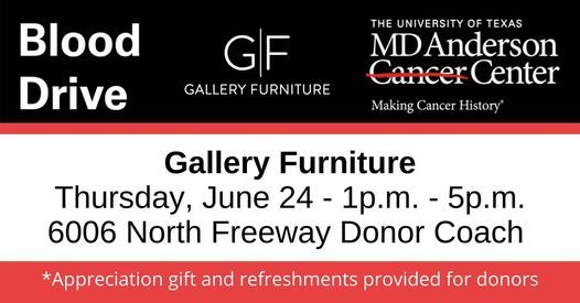 Blood Drive at Gallery Furniture North Freeway