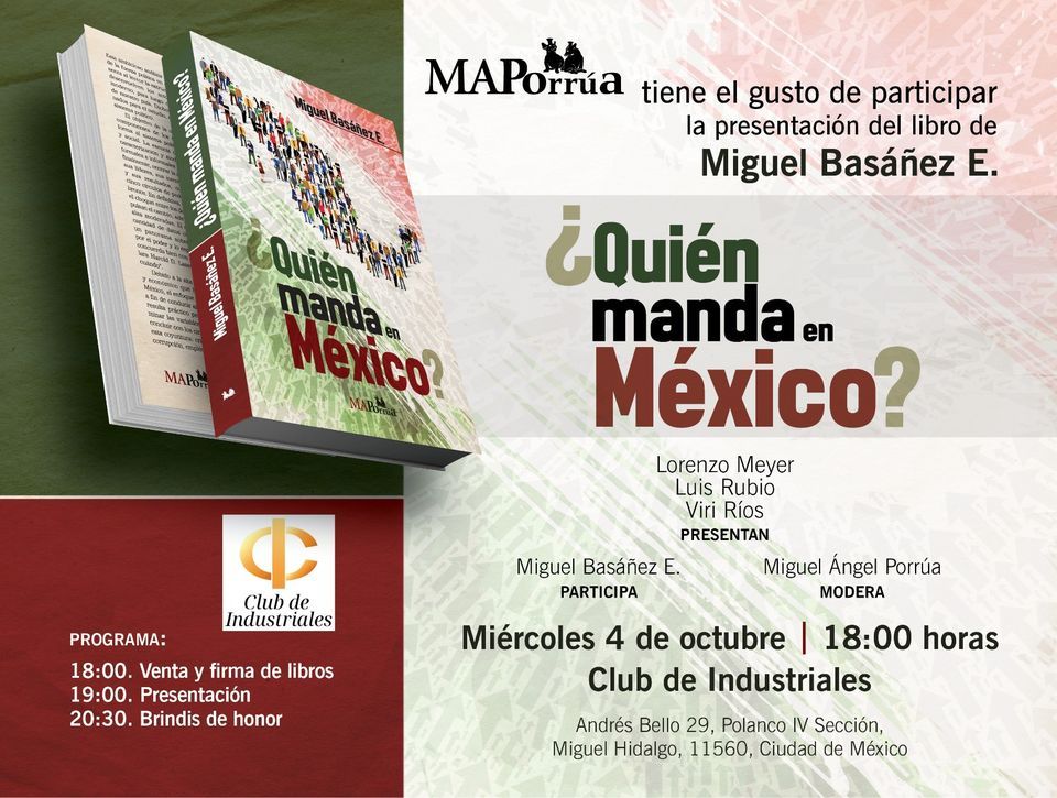 Presentaci\u00f3n del libro \u00bfQui\u00e9n manda en Mexico?