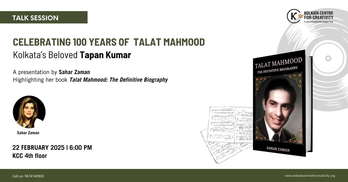 Celebrating 100 Years of Talat Mahmood: Kolkata\u2019s Beloved Tapan Kumar 