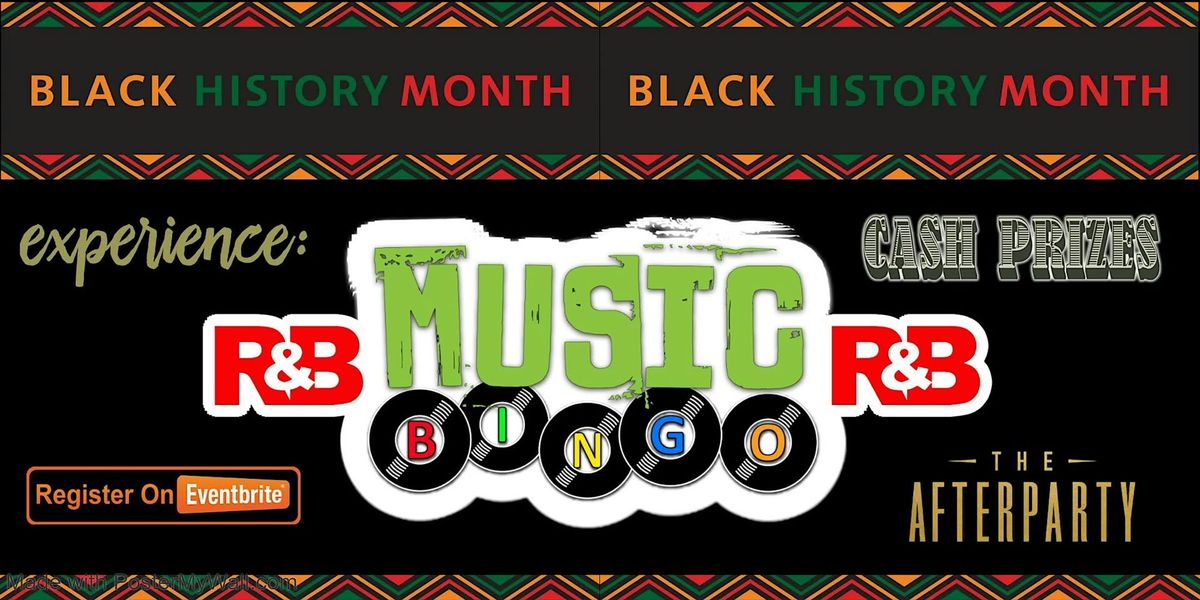 Black History Month: R&B Music Bingo