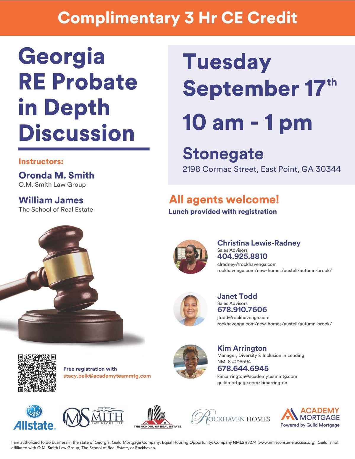 Georgia RE Probate CE Class - Stonegate