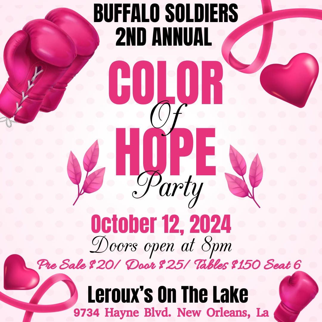 Buffalo Soldiers 2nd Annual Color of Hope Party