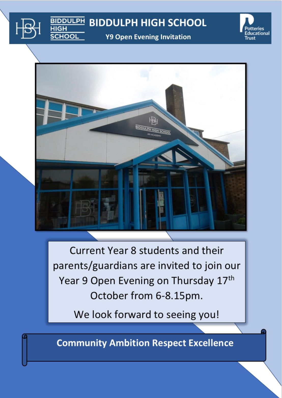 Prospective Year 9 Open Evening 