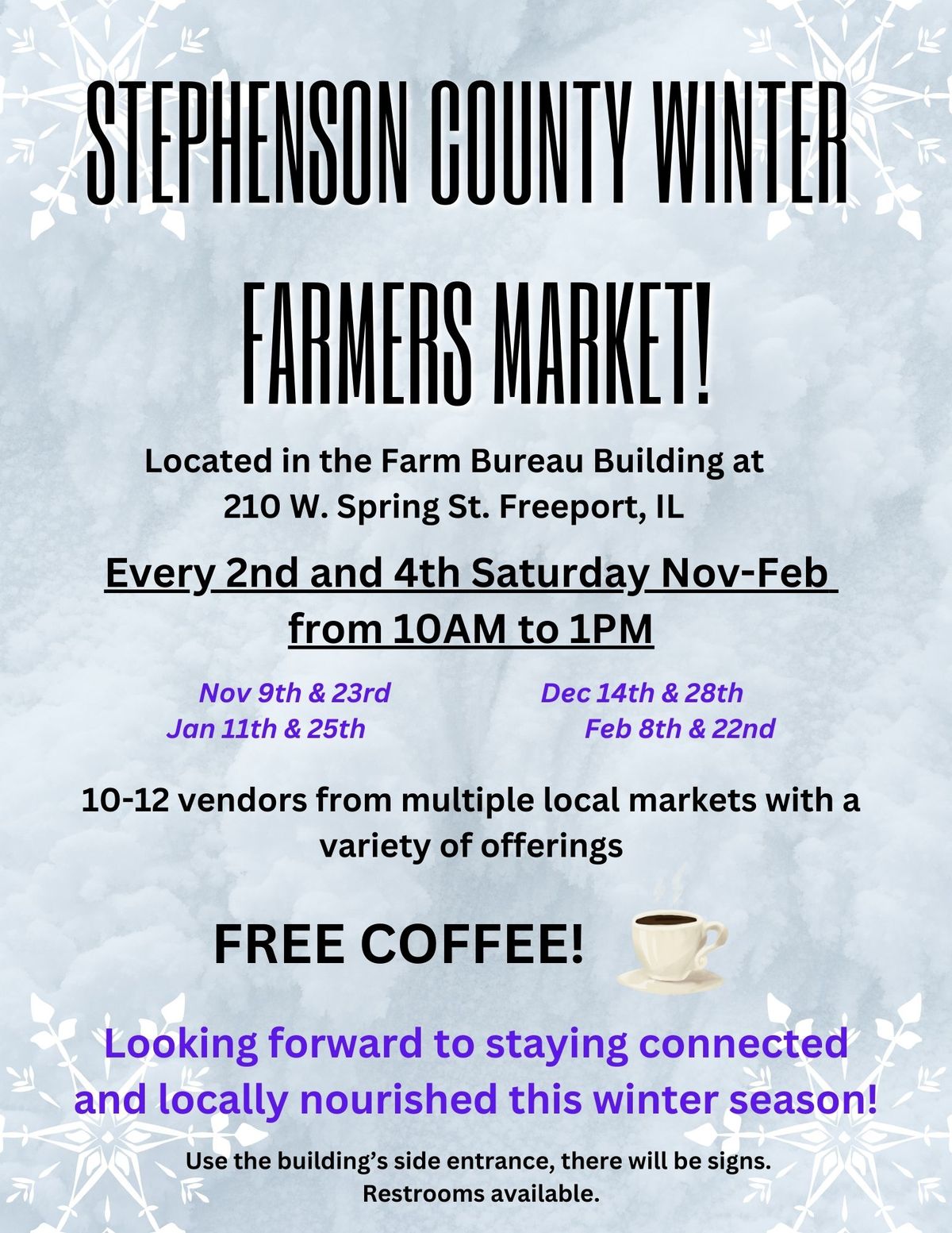 Stephenson County Winter Farmers Market!