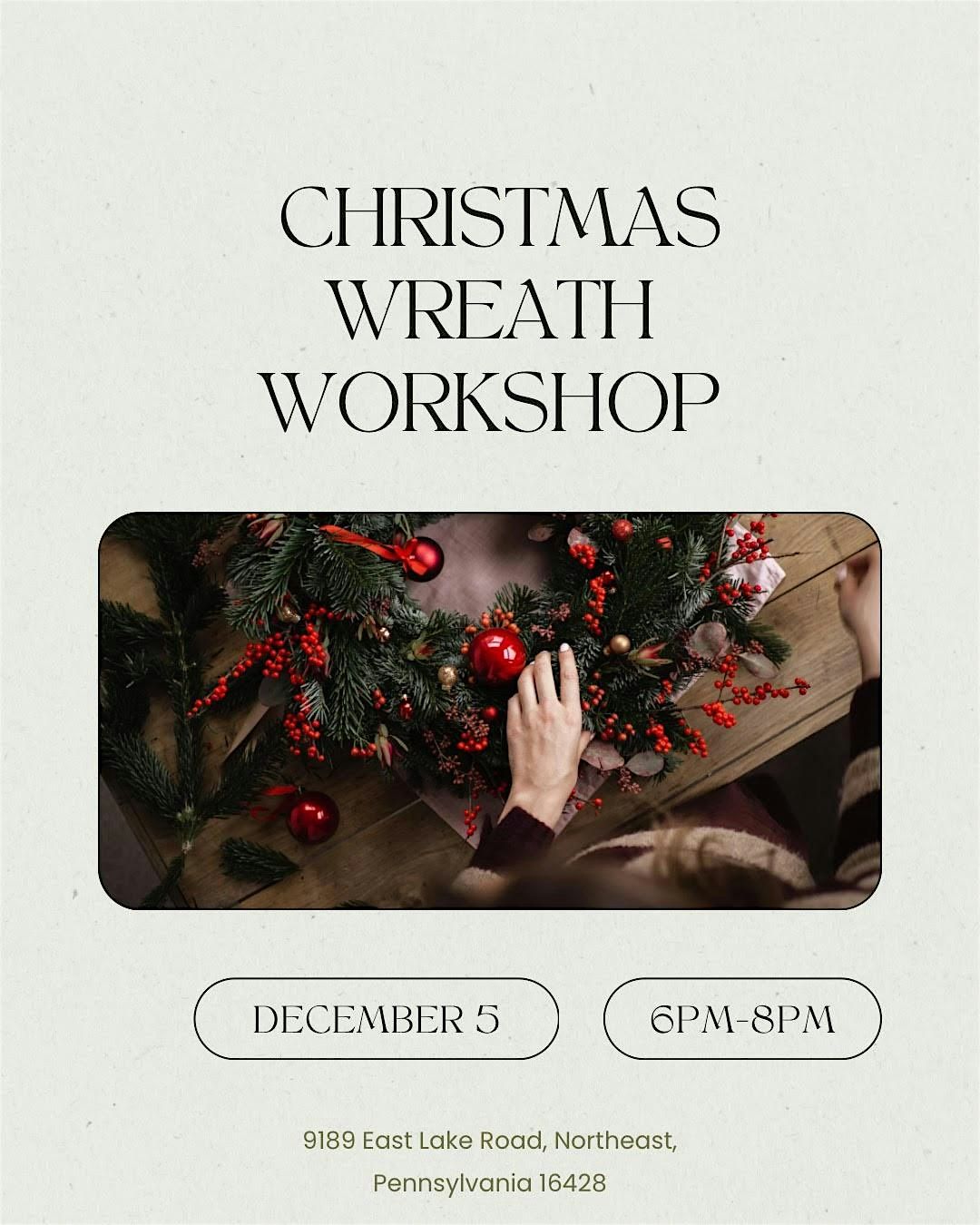 Christmas Wreath & Wine