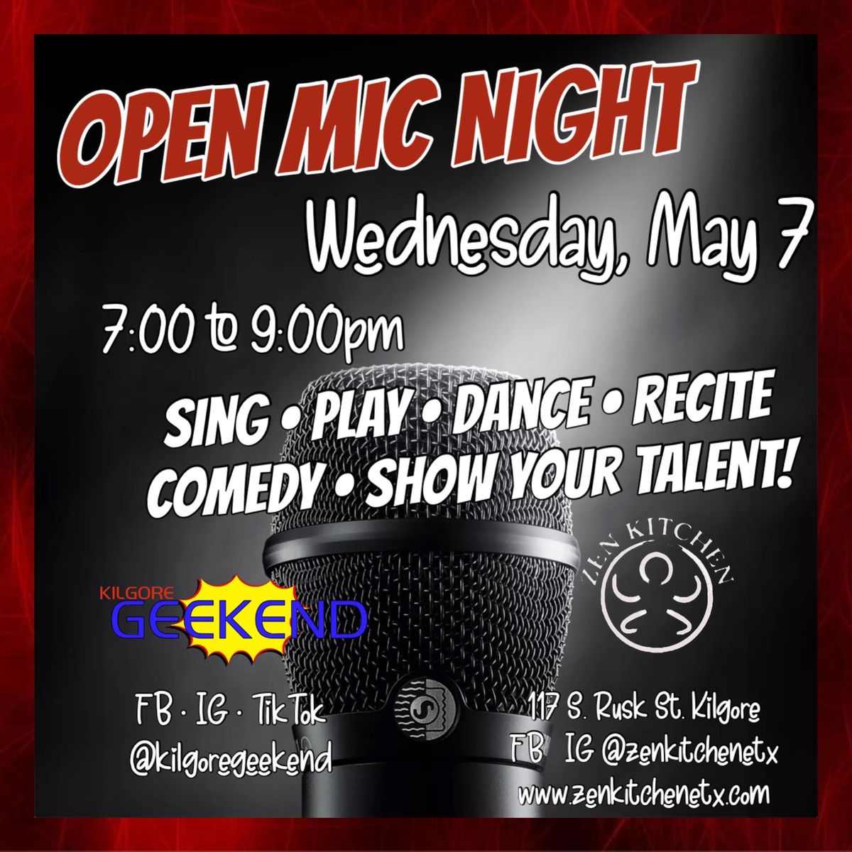 Open Mic Night at Zen Kitchen