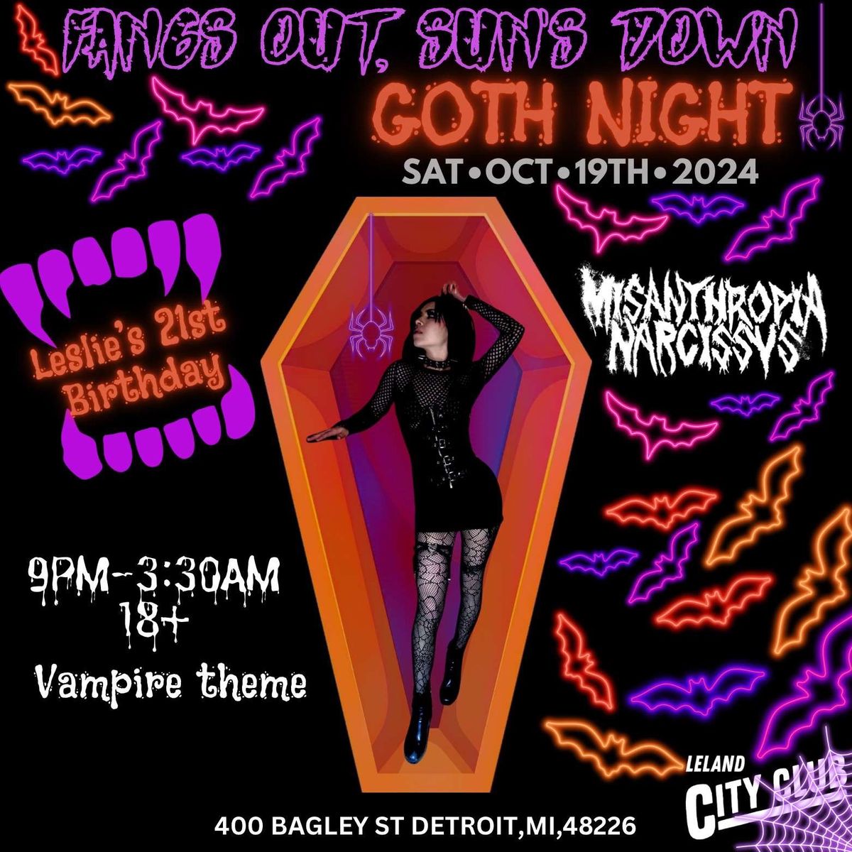 FANGS OUT GOTH NIGHT SAT 10\/19\/24 CITY CLUB