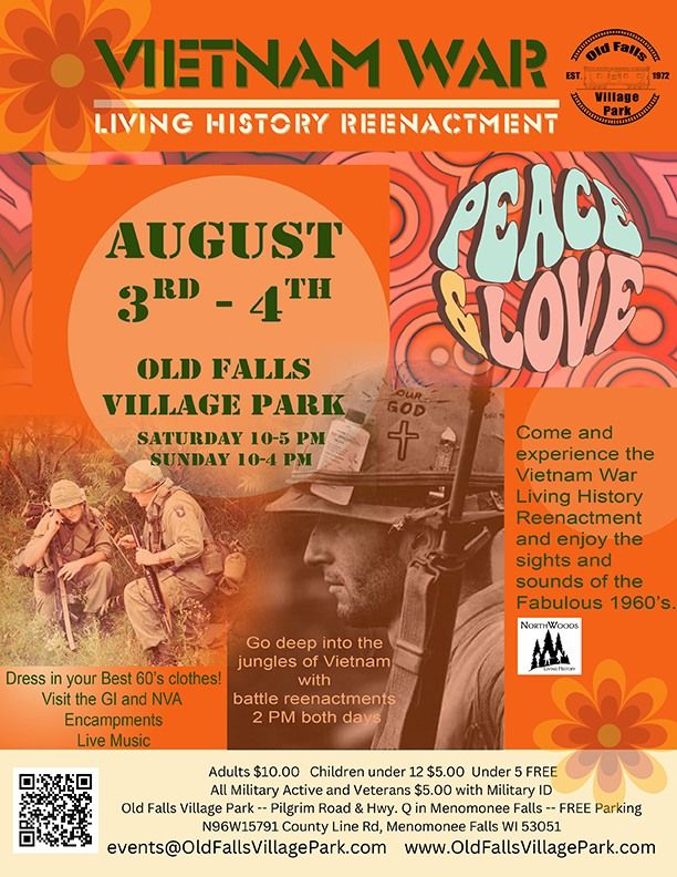 1960s and Vietnam War Living History Reenactment at Old Falls Village Park