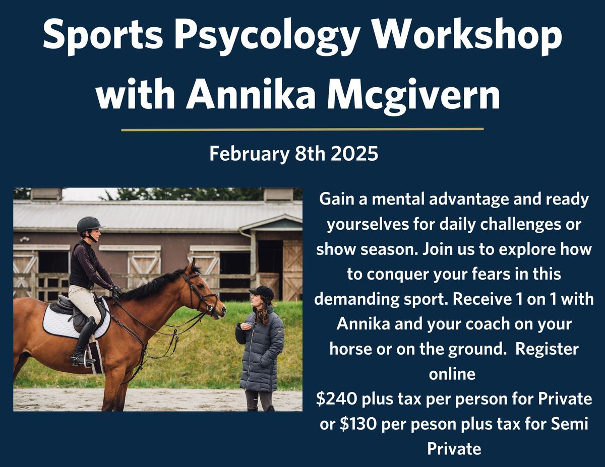 Sport Psychology Workshop with Annika McGivern Private Sessions