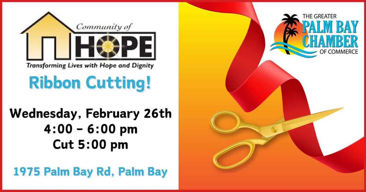 Community of Hope Ribbon Cutting!