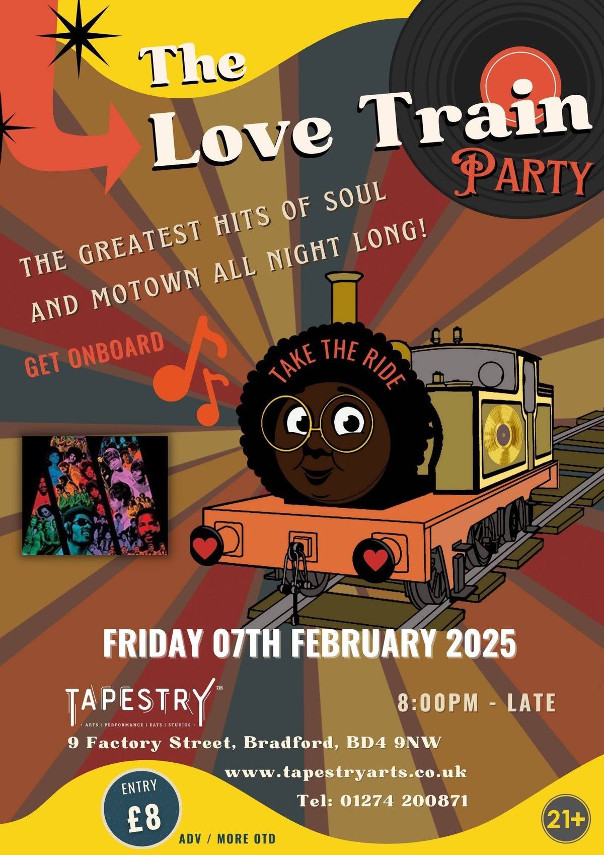 The Love Train Party \u2013 The Greatest Hits of Soul & Motown All Night Long!