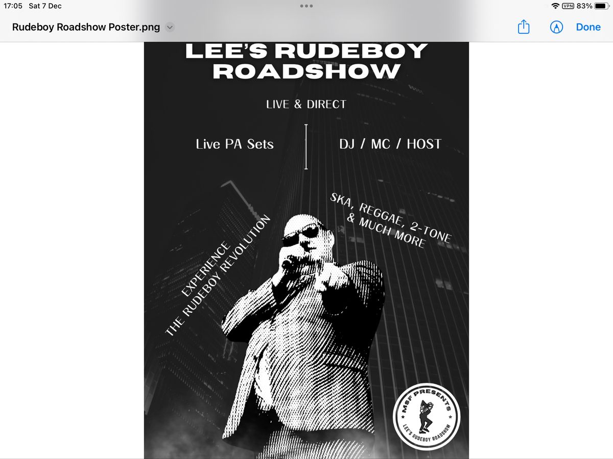 THE RUDEBOY ROADSHOW LIVE @THE RAILWAY INN , ROYTON  