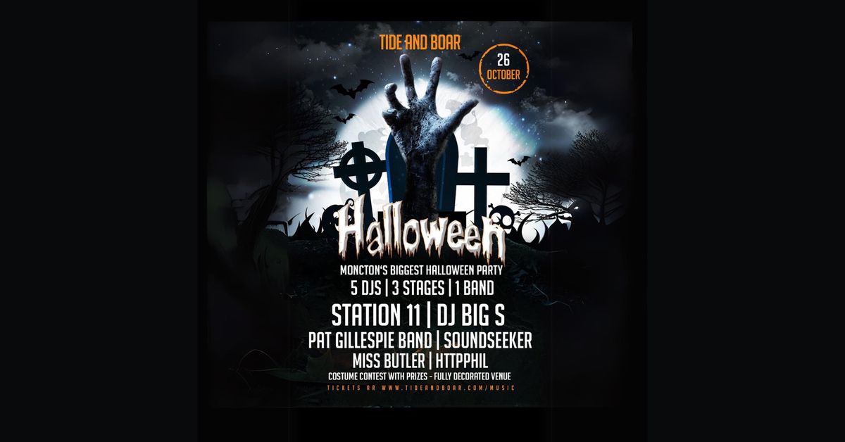 HALLOWEEN FEST AT TIDE & BOAR w\/ Station 11, DJ BIG S, Pat Gillespie Band & More