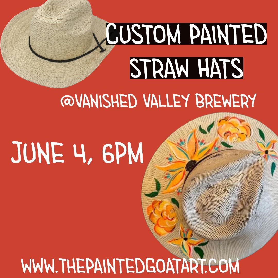 Custom Painted Straw Hats! \ud83c\udf3b 