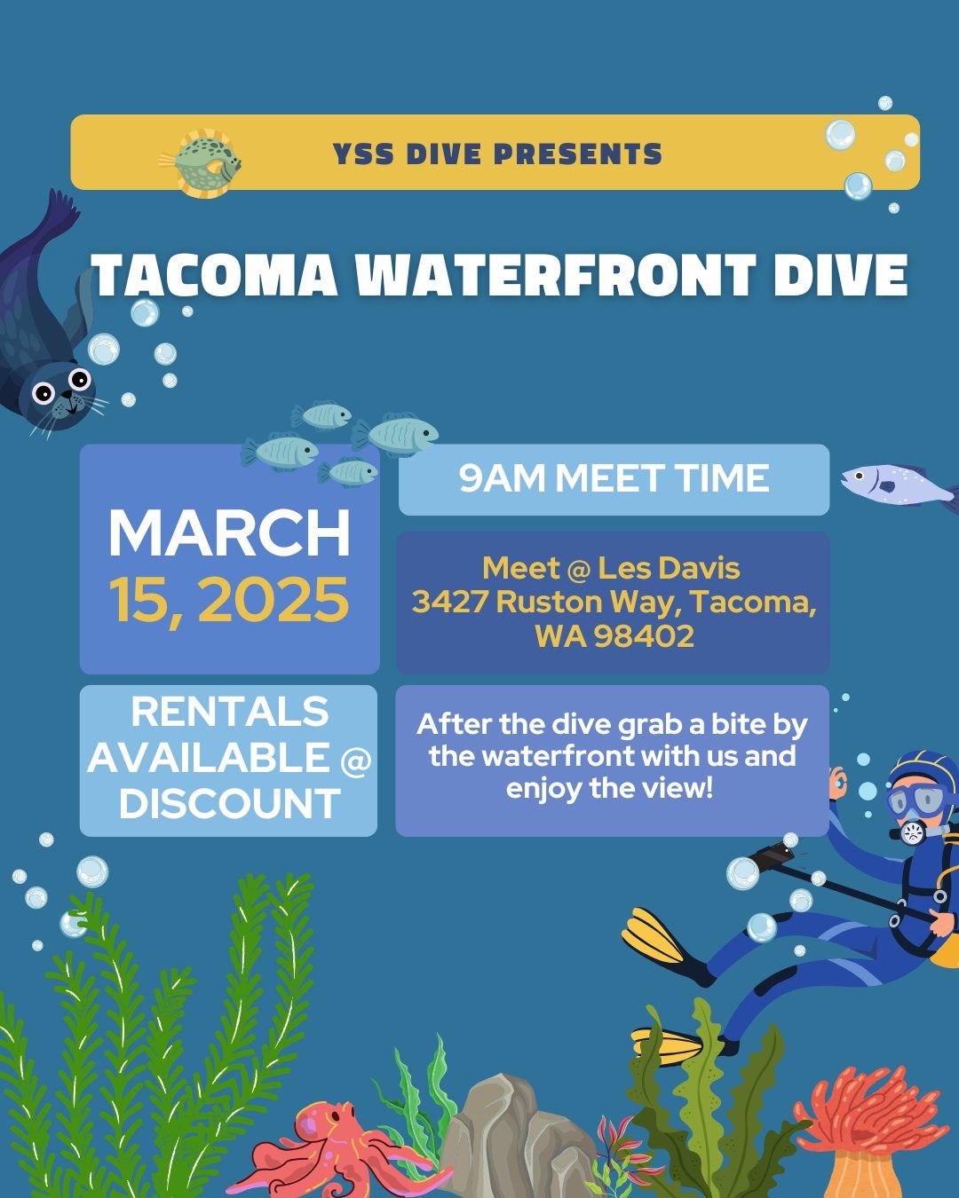 March Tacoma Waterfront Dive 