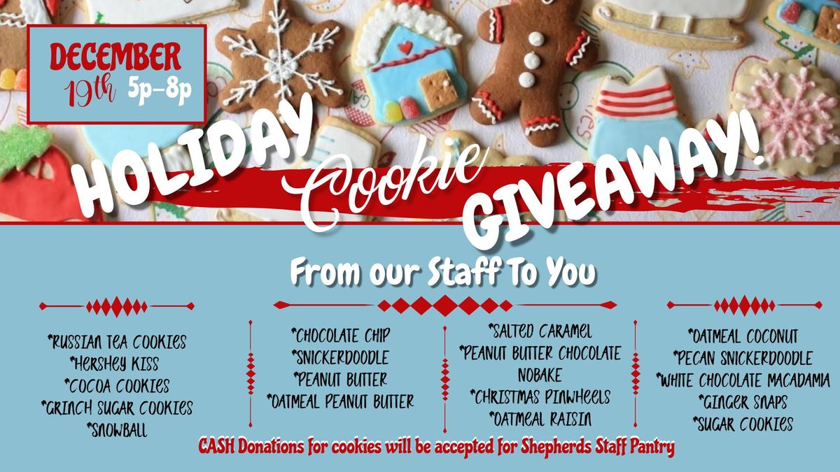 HOLIDAY COOKIE GIVEAWAY! For Third Thursday Event