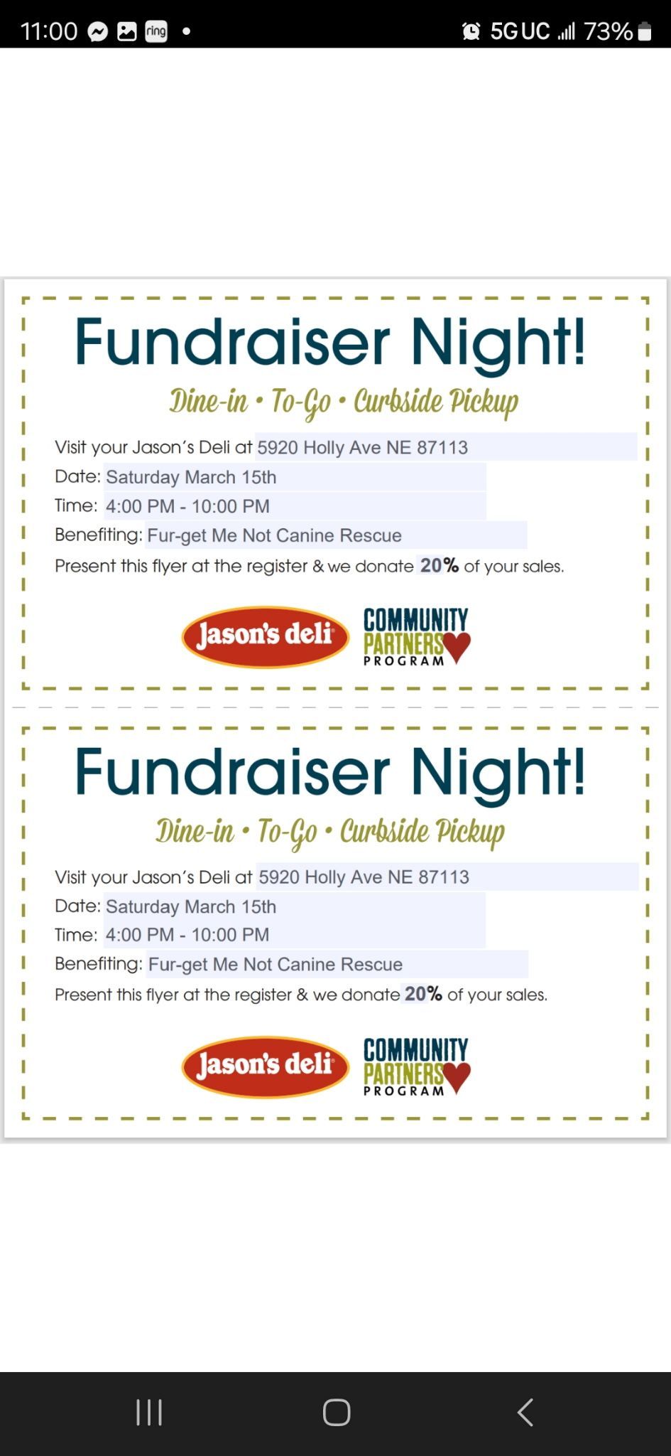 fundraiser at Jason's Deil