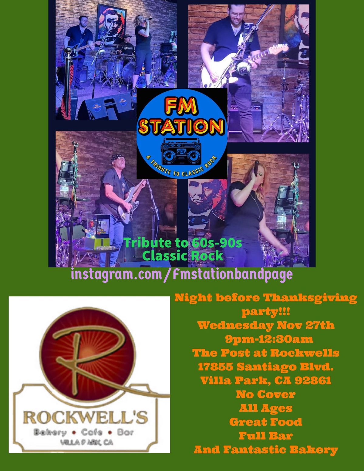 FM Stations night before Thanksgivings Rock & Roll extravaganza at the Post at Rockwells Villa Park