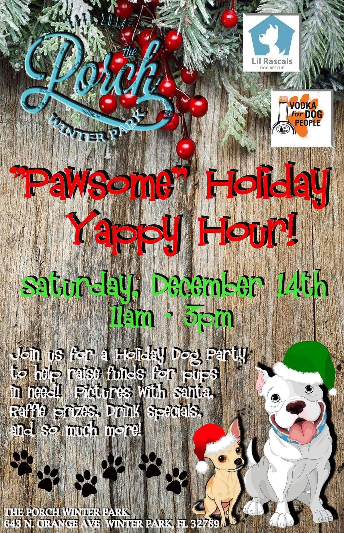 Lil Rascals Holiday Yappy Hour! 