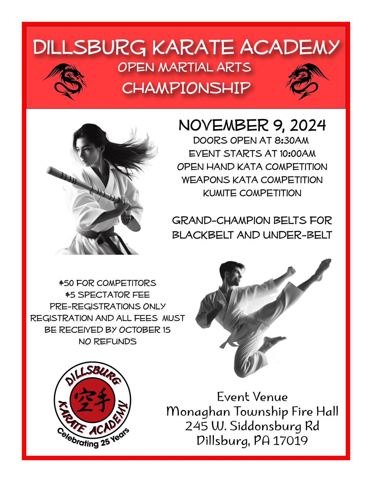 Dillsburg Karate Academy Open Martial Arts Championship