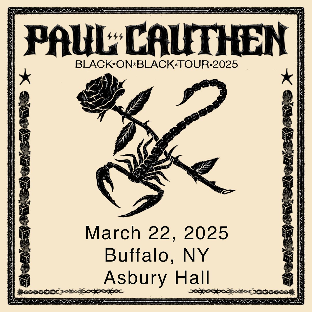 Paul Cauthen Black on Black Tour 2025 Asbury Hall, Buffalo, NY