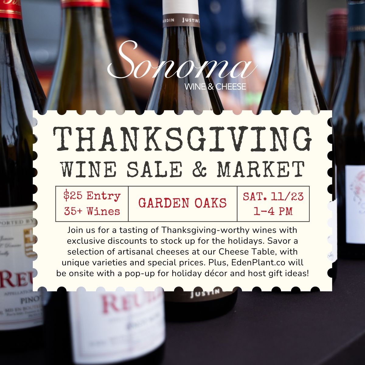 Thanksgiving Wine Sale