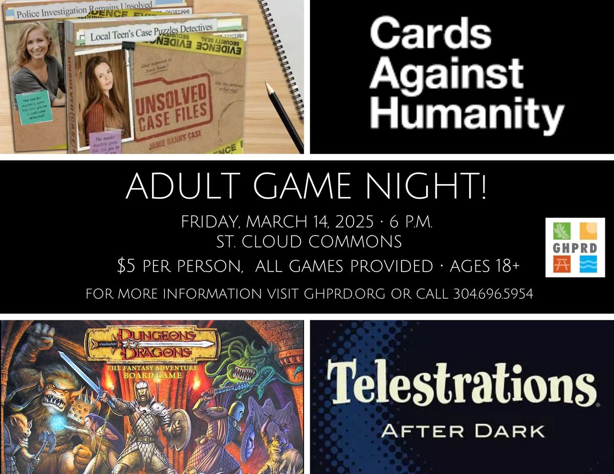 ADULT GAME NIGHT- MARCH