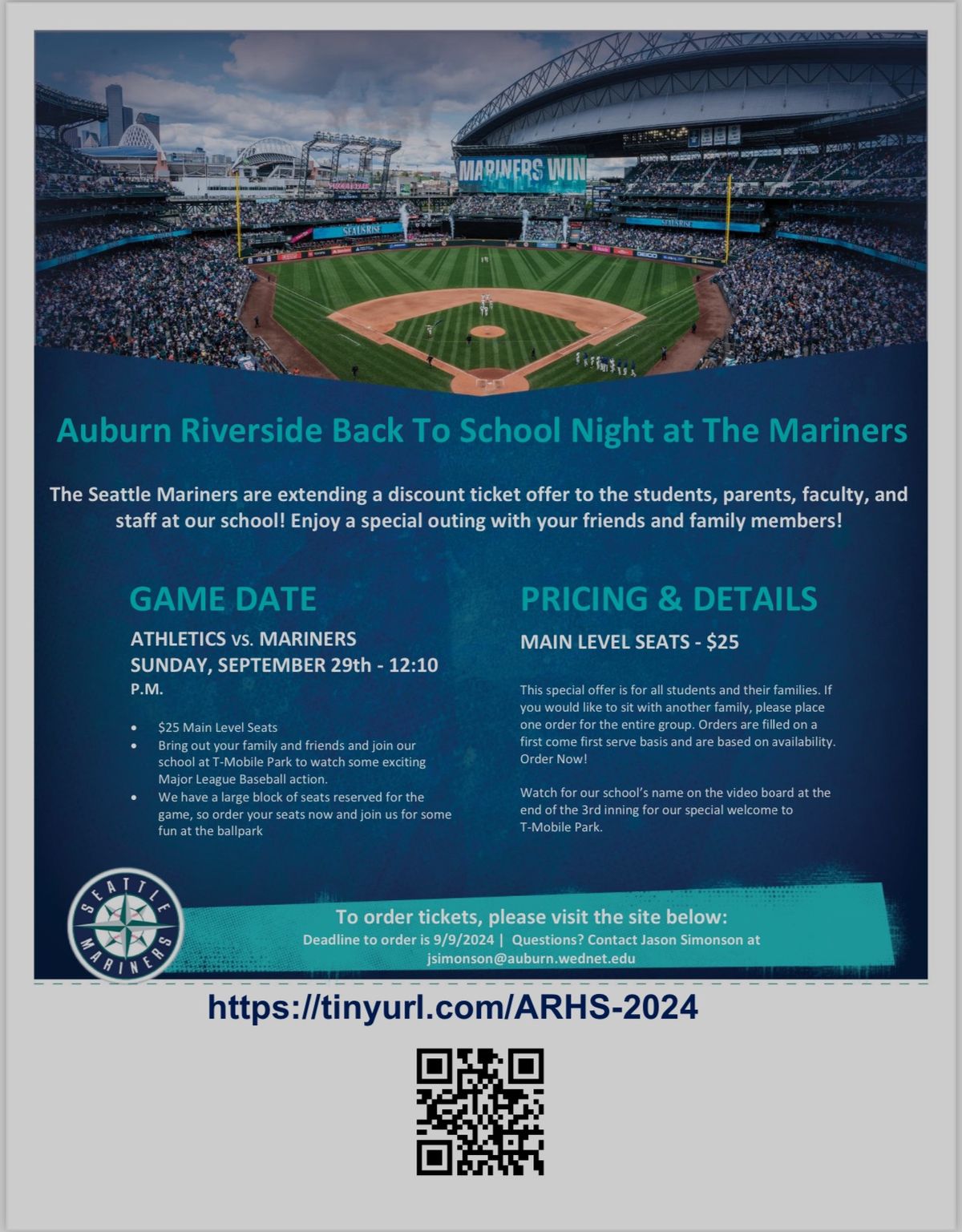 ARHS Back To School Night at The Mariners