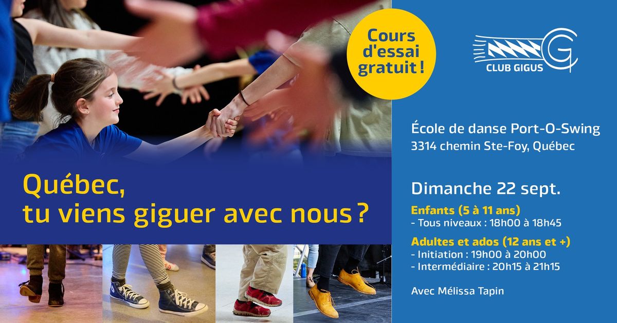 Cours d'essai gratuit \u00e0 Qu\u00e9bec !