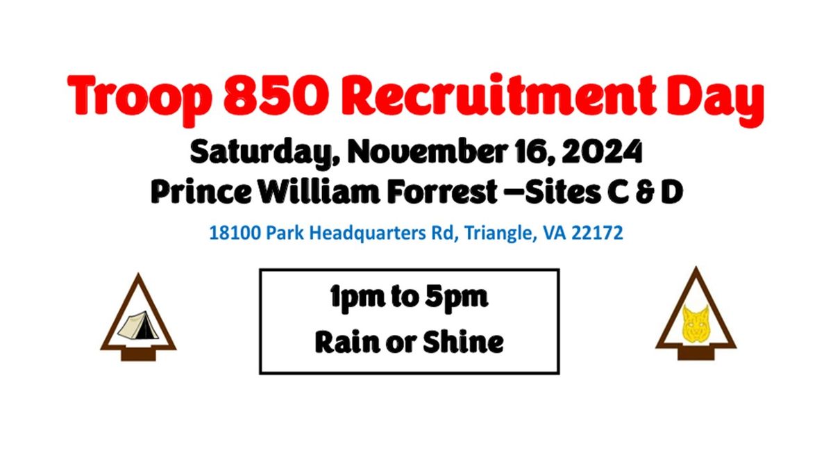 2024 Troop 850 Recruitment Day