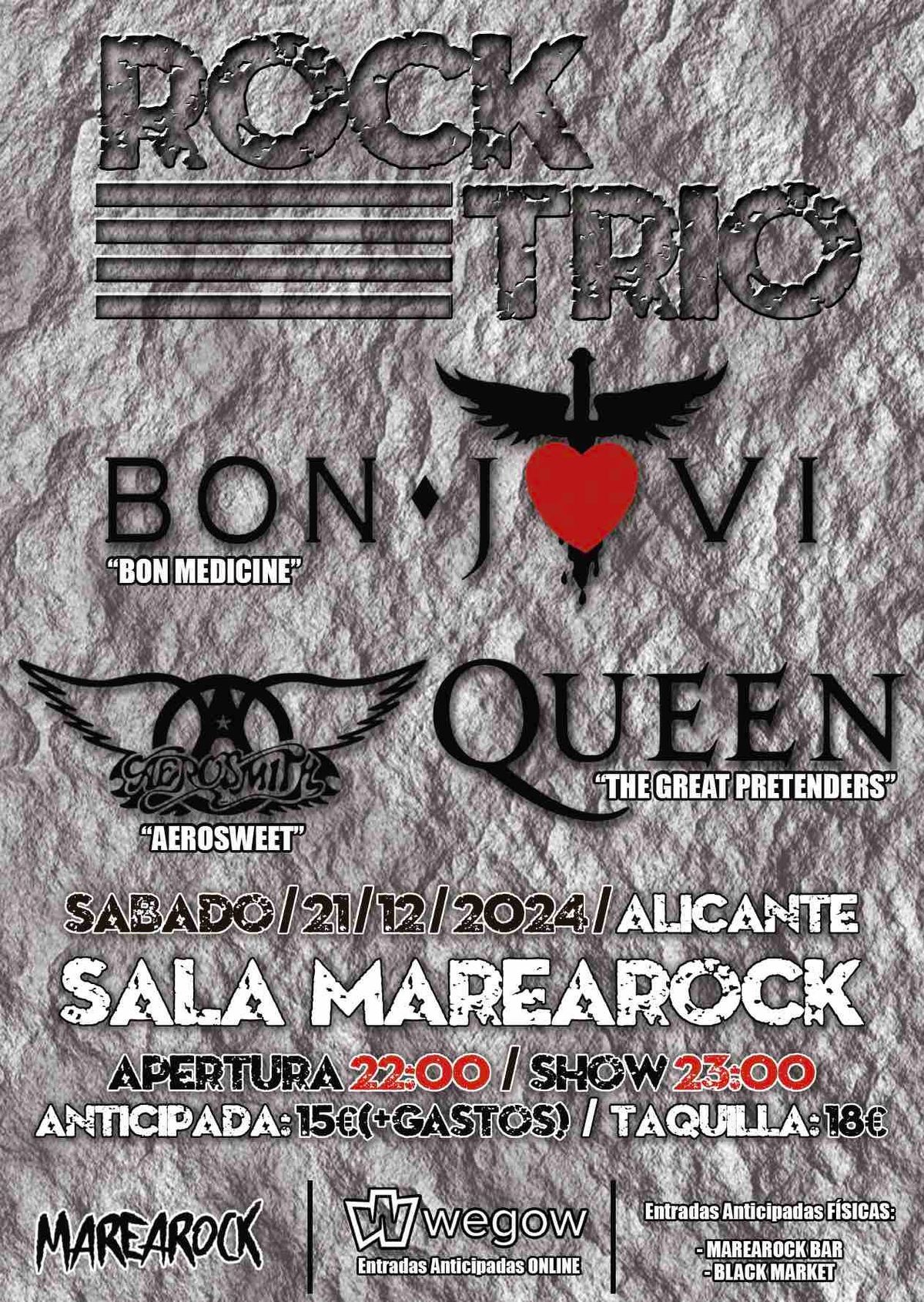 ROCK TRIO - Bon Jovi, Queen & Aerosmith (Alicante)