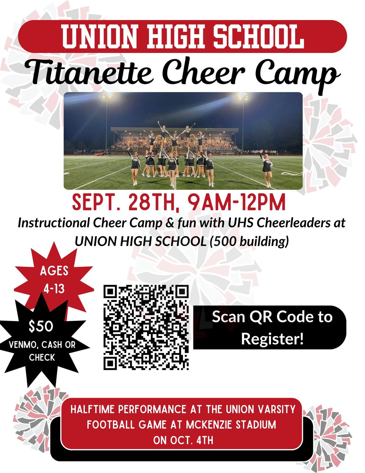 UHS Titanette Cheer Camp