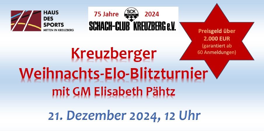 Kreuzberger Weihnachts-Elo-Turnier mit GM Elisabeth P\u00e4htz