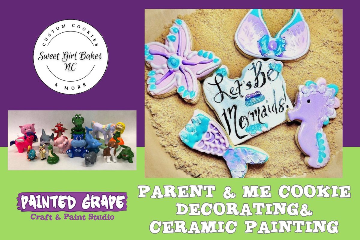 Parent & Me - Cookie Decorating & Ceramic Painting Grape Kids Class