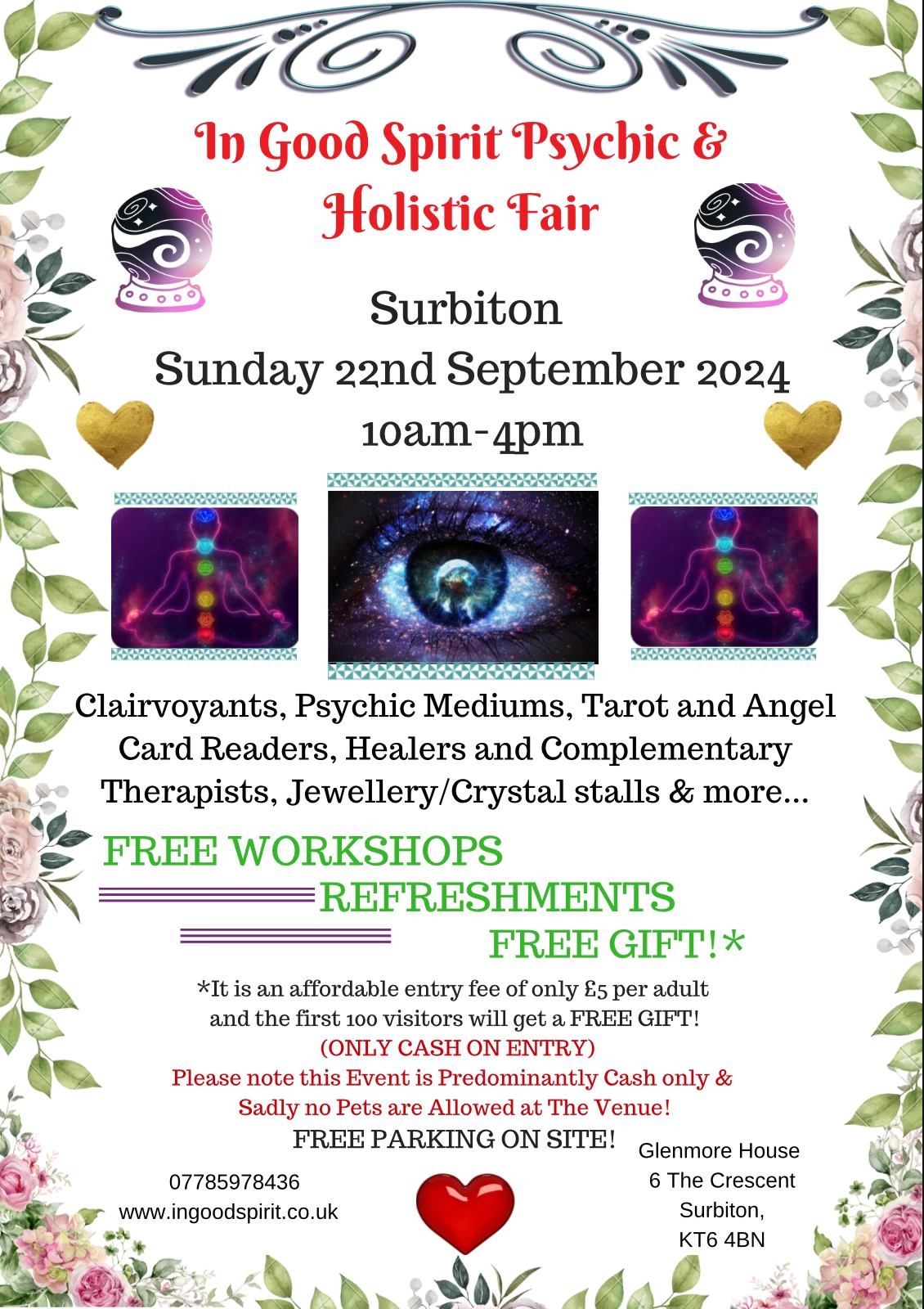 IN GOOD SPIRIT PSYCHIC & HOLISTIC FAIR! - Sunday 22nd September 2024 ??