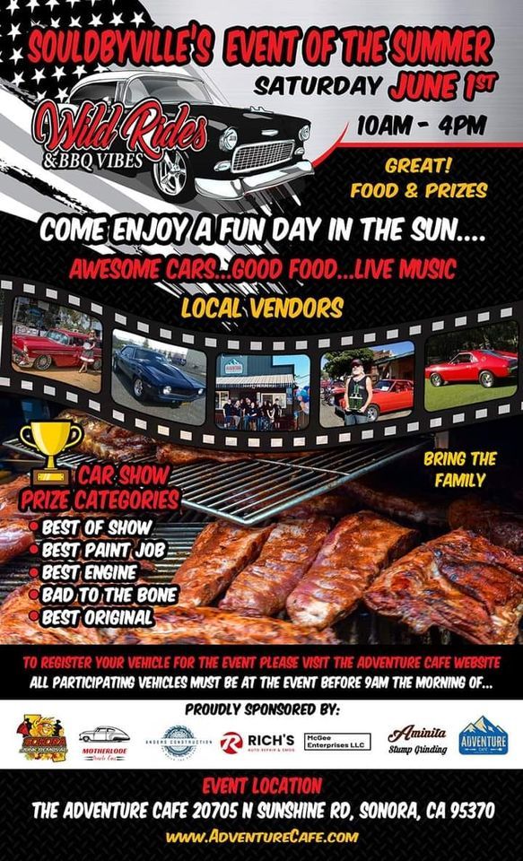CAR SHOW, GREAT FOOD,  LIVE MUSIC BY HIGH FLUTIN.. JUNE 1ST 