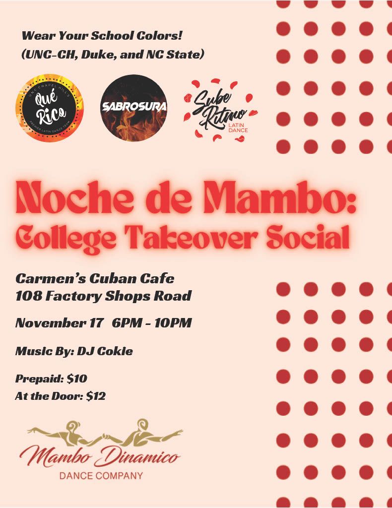 Noche De Mambo: College Takeover Social