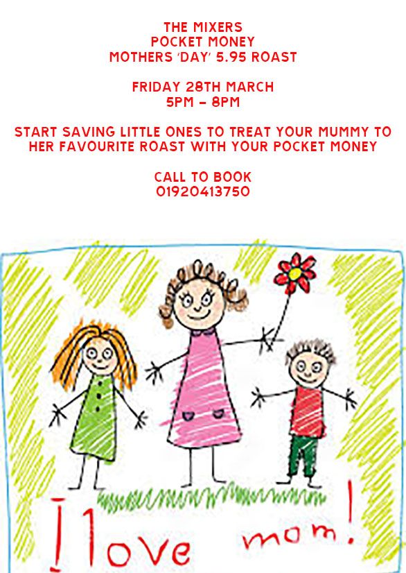 Mothers 'Day' Pocket Money Roast