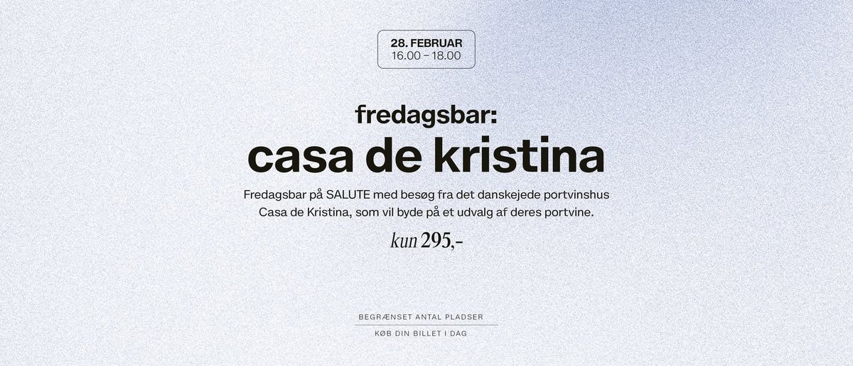 Fredagsbar med portvin: Casa de Kristina