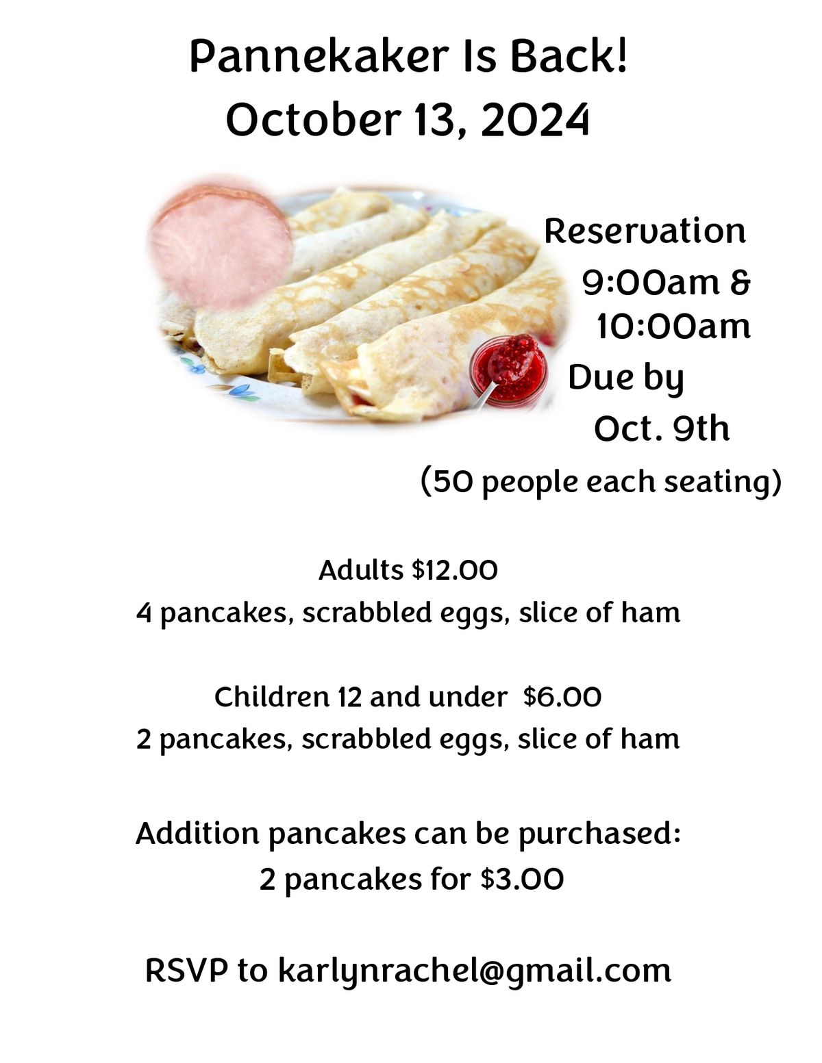 Pancake Breakfast - October 2024